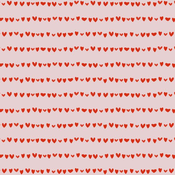 Striped Hearts in Pink