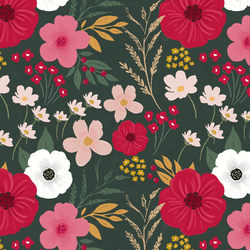 Christmas Flowers in Country Green