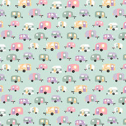 Small Campers in Pastel Mint