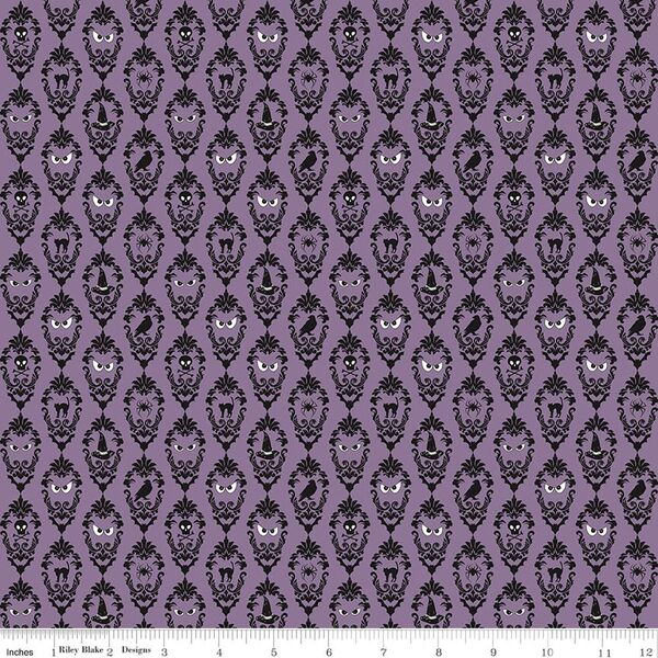 Damask in Purple Glow in the Dark