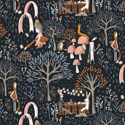 Adventures in Wonderland Forest in Navy