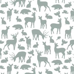 Forest Friends in Eucalyptus in White