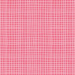 Sketched Plaid in Disco Pink