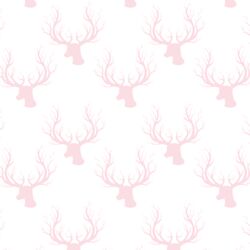 Little Deer Silhouette in Soft Pink