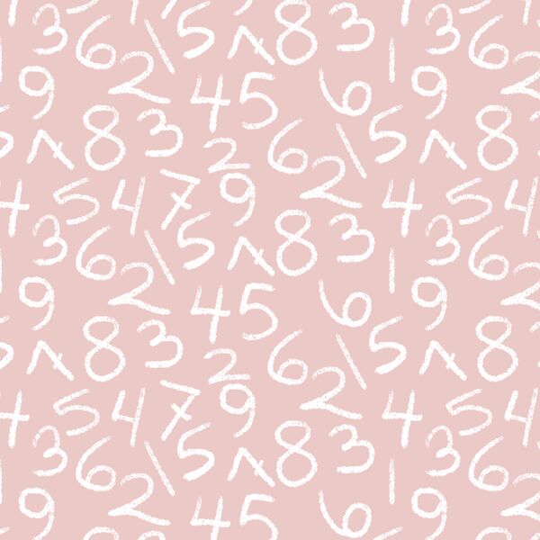 Tossed Numbers in Blush