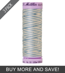 Tranquil Blue (9075-9810) - Silk Finish Cotton Multi 50wt - 109 Yards (3 Pack)