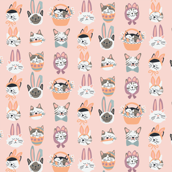 Easter Cats in Pink