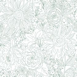 Paperie in Winter Green on White