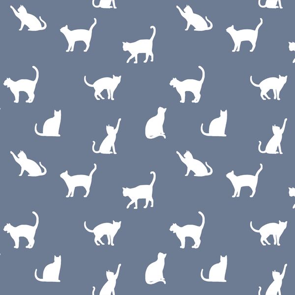 Cat Silhouette in Dove