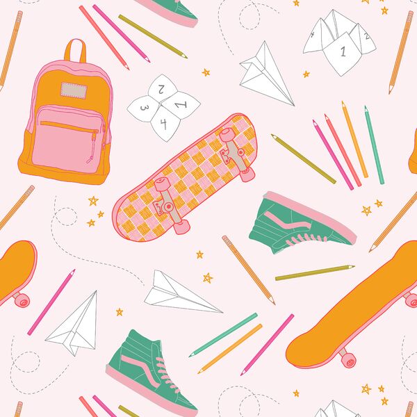 Back to School Things in Light Pink