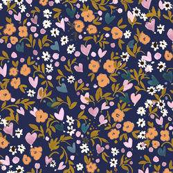 Heart Garden in Navy