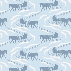One Horse Sleigh in Powder Blue