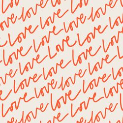 Words of Love in Rouge Red on Vanilla