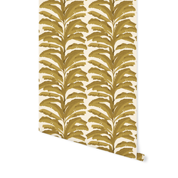 Palm in Mustard on Light Cream