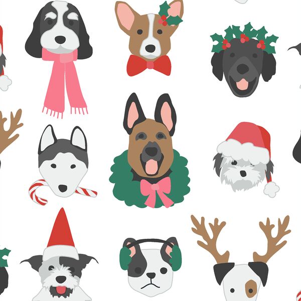 Large Christmas Pups in Holiday