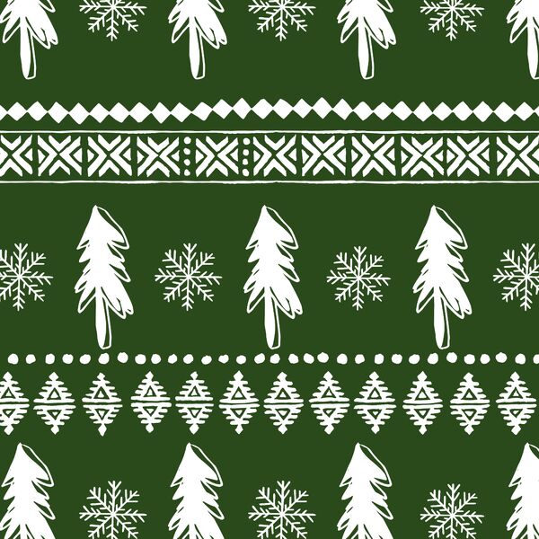 Festive Sweater in Holly Green