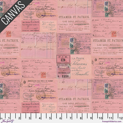 Pink Ephemera Canvas in Pink