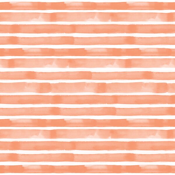 Watercolor Stripe in Summer Peach
