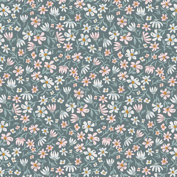 Ditsy Floral in Juniper Green