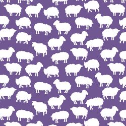 Sheep Silhouette in Ultra Violet