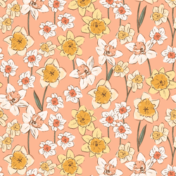 Daffodil Fields in Peach