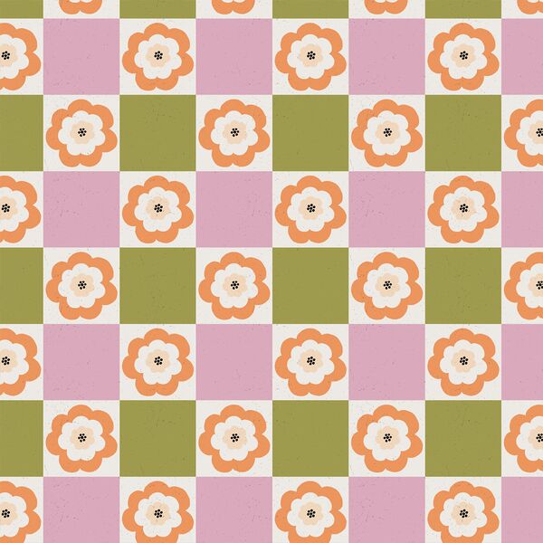 Wild Floral Check in Eerie
