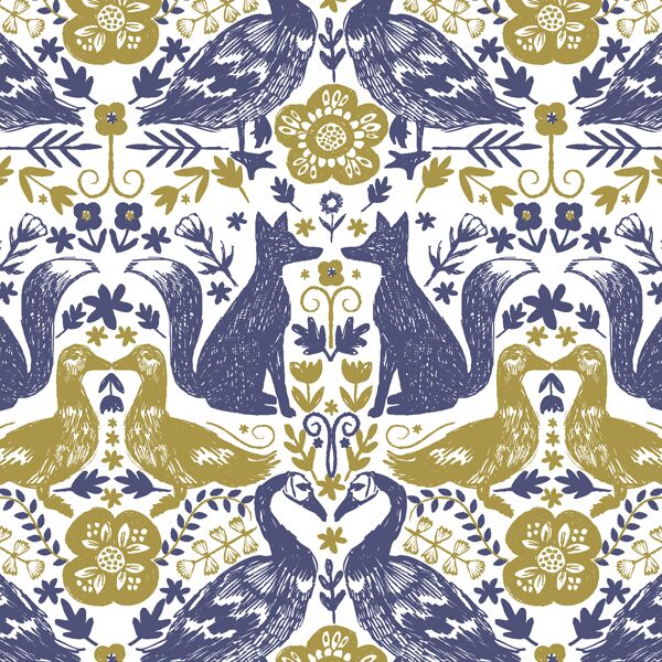 Folk Tails in Indigo