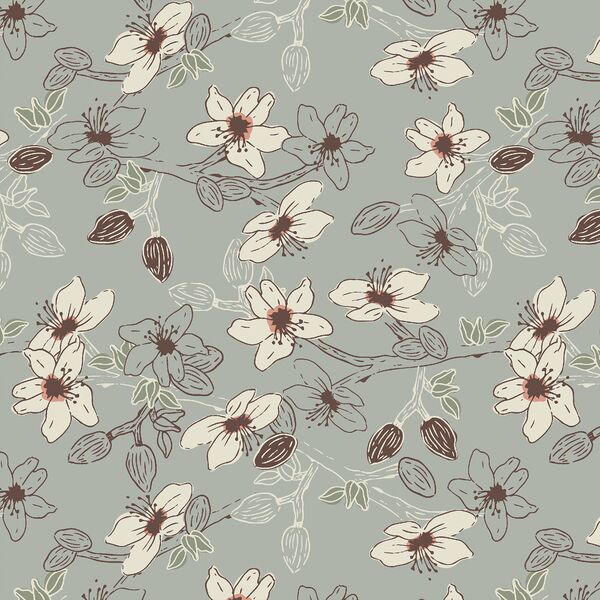 Almond Floral in Misty Fields