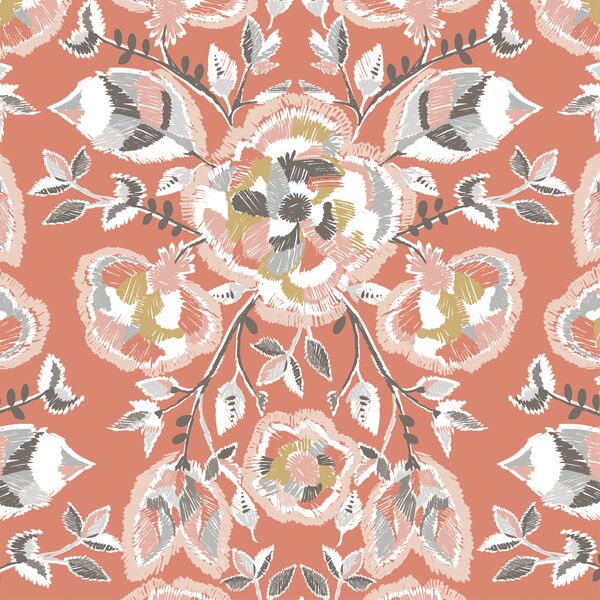 Stitch Floral in Desert Rose