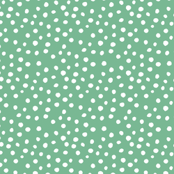 Little Modern Polka Dot in White on Shamrock Green