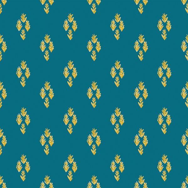 Goldenrod in Teal