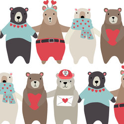 Large Bears in True Blue