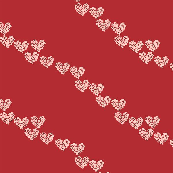 Rosette Diagonal Hearts in Love
