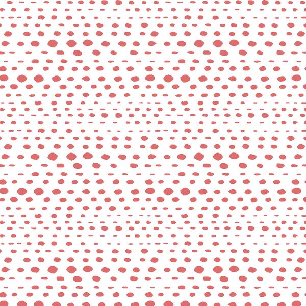 Little Skipping Stones in Poppy on White