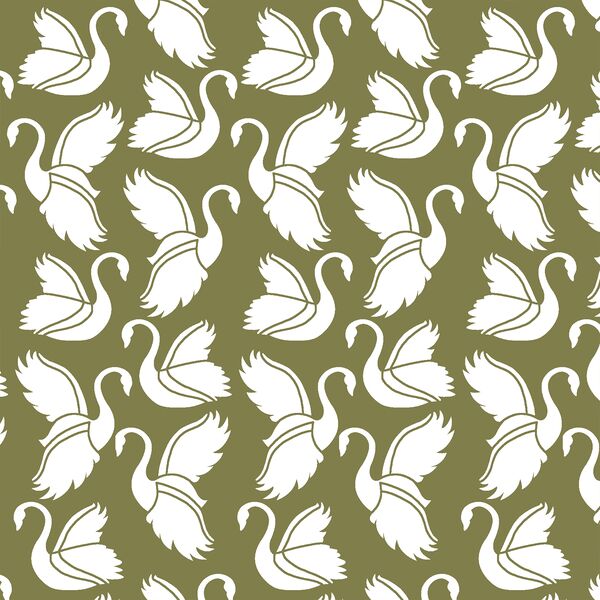 Swan Silhouette in Jungle