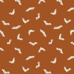 Halloween Bats in Rust Red