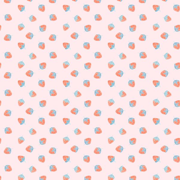 Little Strawberries in Soft Pink