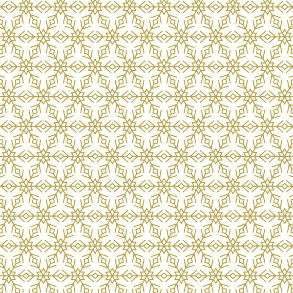 Snow Mosaic in Golden Bell on White