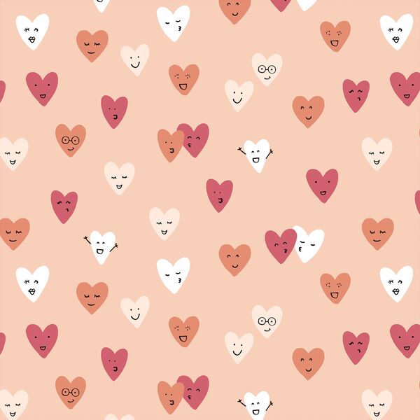 Happy Hearts in Blush