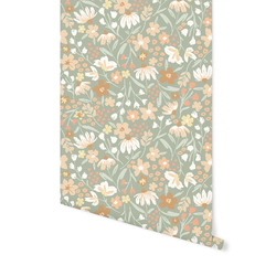 Blooms in Thyme Green