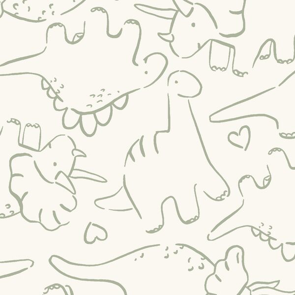 Large Jurassic Friends in Swamp Green on Bone