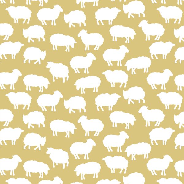 Sheep Silhouette in Honey