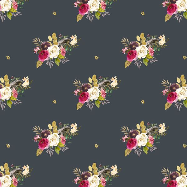 Large Woodland Bouquet in Steel Grey