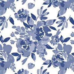 Royal Garden in Indigo Blue
