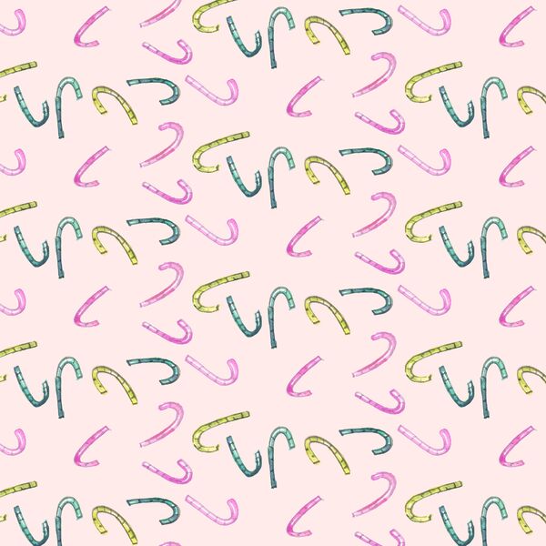 Sweet Candy Cane in Pink Taffy