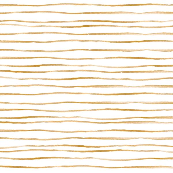 Sussex Stripe in Gold on White