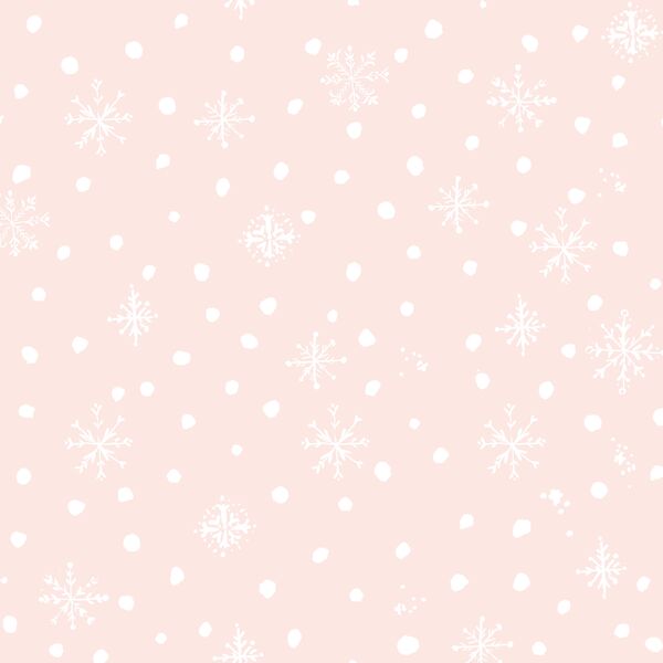 Soft Snowflakes in Blush