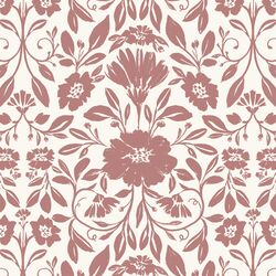 Fleury Tile in Soft Berry on Ivory