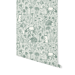 Woods of Whimsy in Spruce on Cream