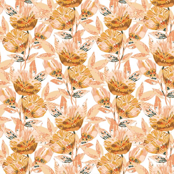 Copper Floral in Blush Pink